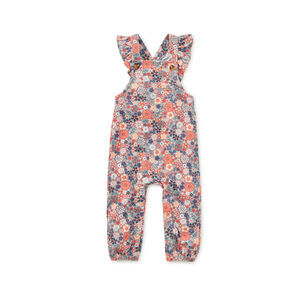 Tea Collection Girls Blue | Pink Floral Overalls size: 6-9 Months